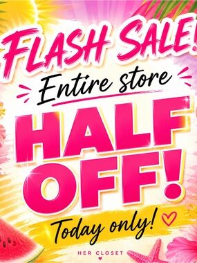 Everything in my closet 50% off TODAY!! 

Pic not for sale. Promotion post only